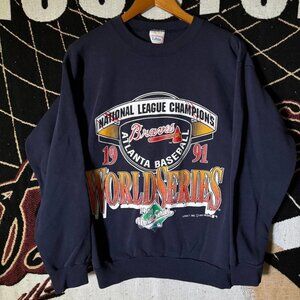 1991 Atlanta Braves World Series shirt sweatshirt hoodie navy